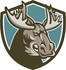 Image showing Angry Moose Mascot Shield