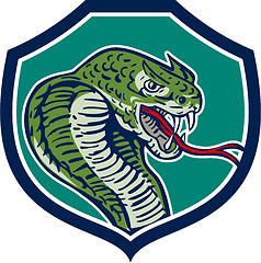 Image showing Cobra Viper Snake Shield Retro