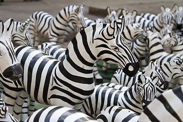 Image showing Wood zebra on a market in Thailand