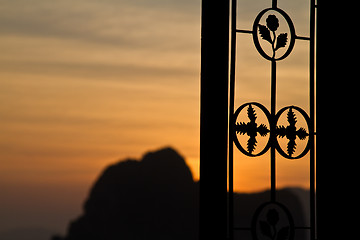 Image showing Sunste at beach in Krabi Thailand