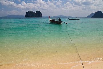 Image showing Boat at the beach in thailand