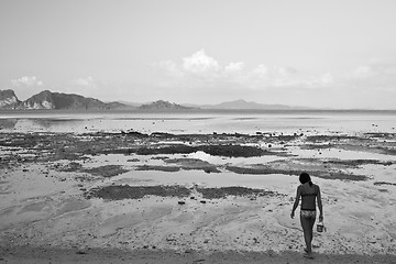 Image showing Girl at the beach in thailand 