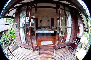 Image showing Hut in a Tourist village in Thailand