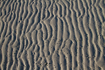 Image showing Patterns in the sand at the beach in thailand