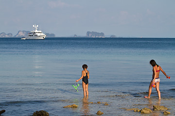 Image showing Girl at the beach in thailand 