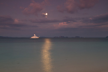 Image showing Nightfall at the beach in thailand