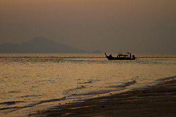 Image showing Sunste at beach in Krabi Thailand