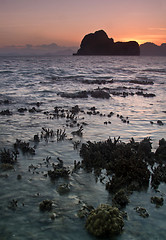 Image showing Sunste at beach in Krabi Thailand