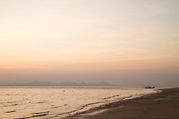 Image showing Sunste at beach in Krabi Thailand