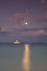 Image showing Nightfall at the beach in thailand