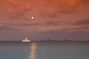 Image showing Nightfall at the beach in thailand