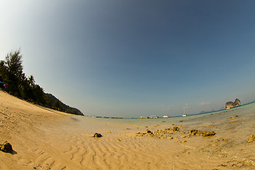 Image showing At the beach in thailand at low tide