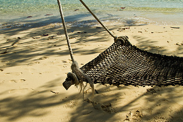 Image showing hammock at the beach in thailand