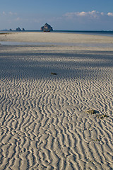 Image showing Patterns in the sand at the beach in thailand