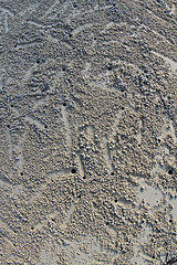 Image showing Patterns in the sand at the beach in thailand