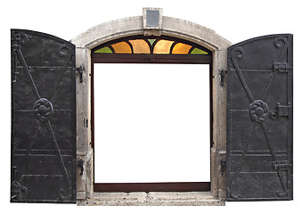 Image showing Old iron door