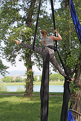 Image showing Young woman gymnast