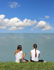 Image showing Two girls