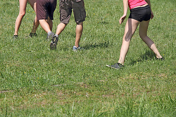 Image showing Playing on grass