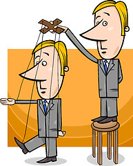 Image showing puppet businessman concept cartoon