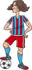 Image showing football player cartoon illustration