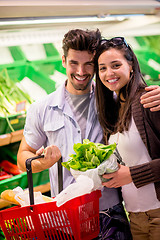 Image showing couple shopping in a supermarket