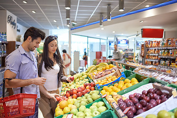 Image showing couple shopping in a supermarket