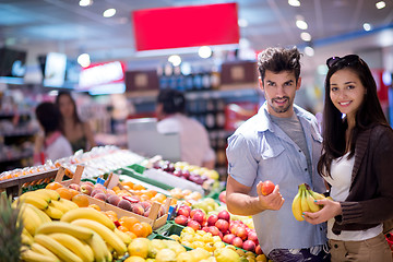 Image showing couple shopping in a supermarket