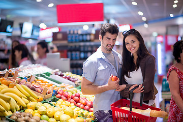 Image showing couple shopping in a supermarket