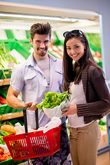 Image showing couple shopping in a supermarket