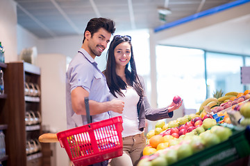 Image showing couple shopping in a supermarket