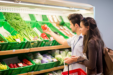 Image showing couple shopping in a supermarket