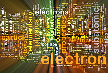 Image showing Electron background concept glowing