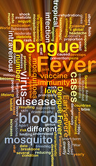 Image showing Dengue fever background concept glowing