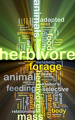 Image showing Herbivore background concept glowing