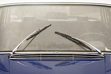 Image showing  window with wipers of vintage car