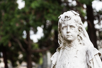 Image showing Old Cemetery statue