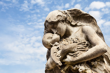 Image showing Old cemetery statue