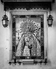 Image showing Catholic Altar in public street