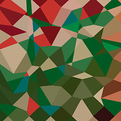 Image showing Amazon Green Abstract Low Polygon Background