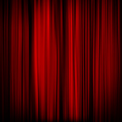 Image showing Part of a red curtain - dark. EPS 10