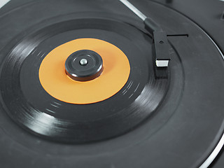 Image showing Vinyl record on turntable