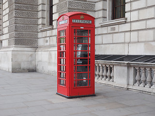 Image showing Red phone box in London