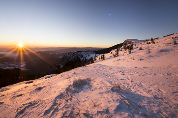 Image showing Beautiful winter sunrise