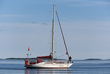 Image showing Russia, Kandalaksha - JUNE 30, 2015: Regatta of cruiser yachts. 