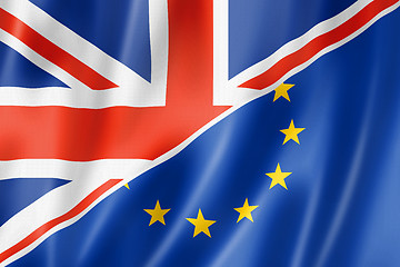 Image showing UK and Europe flag