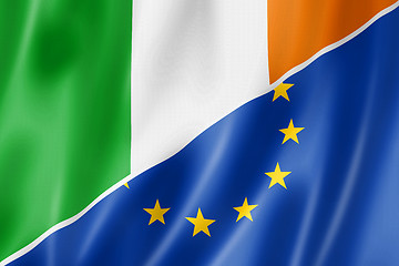 Image showing Ireland and Europe flag