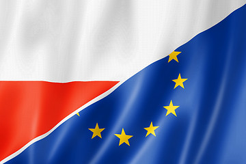 Image showing Poland and Europe flag