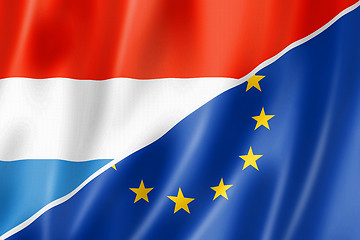 Image showing Luxembourg and Europe flag