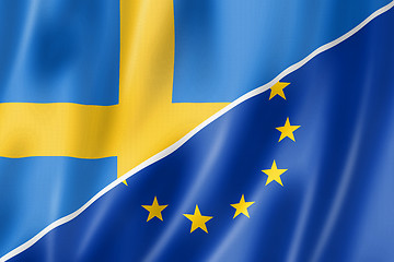 Image showing Sweden and Europe flag